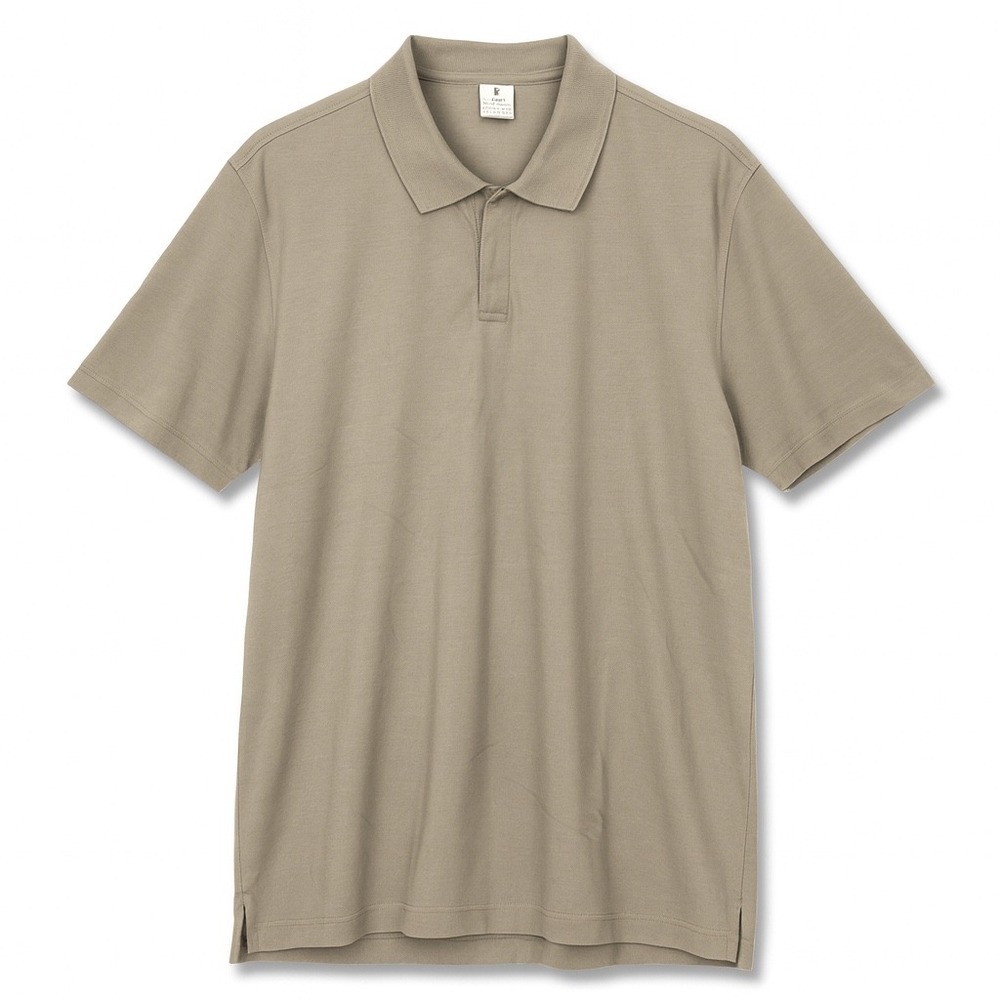Peruvian Connection‎ Mens Polo Shirt XL Pima Cotton Beige Tan Classic Minimalist